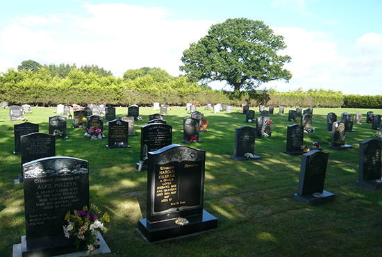 Gravestones at Strensall Cemetery